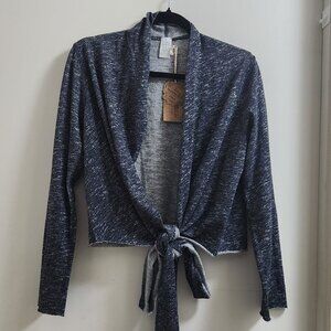 NATURAL LIFE Reversible Tie-Front / Wrap-Around Cardigan Sweater